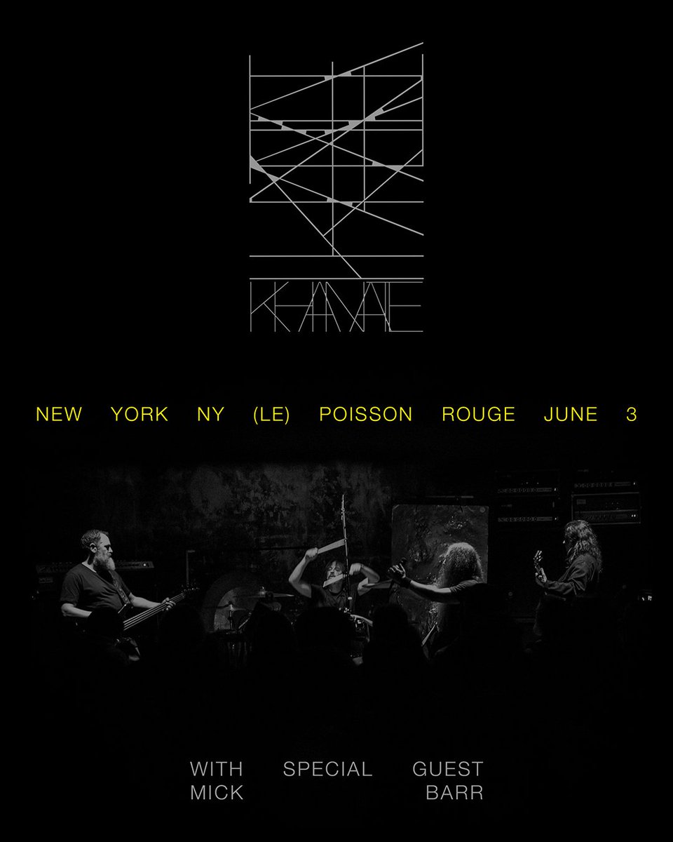 Khanate (@officialkhanate) on Twitter photo Tickets for Khanate’s first shows in Chicago & NY since 2005 are now on sale - bnds.us/lcb8ux
May 30 - Chicago, IL - <a href="/ThaliaHallChi/">Thalia Hall</a> w/special guest Jon Mueller
June 3 - New York, NY - <a href="/lprnyc/">(Le) Poisson Rouge</a> w/special guest Mick Barr
Live photos - Maiken Kildegaard Tickets for Khanate’s first shows in Chicago & NY since 2005 are now on sale - bnds.us/lcb8ux
May 30 - Chicago, IL - <a href="/ThaliaHallChi/">Thalia Hall</a> w/special guest Jon Mueller
June 3 - New York, NY - <a href="/lprnyc/">(Le) Poisson Rouge</a> w/special guest Mick Barr
Live photos - Maiken Kildegaard