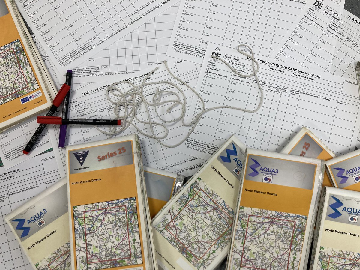 The Abbey Outdoors (@theabbey_dofe) on Twitter photo It’s expedition and route planning time of year for our Upper V Silver DofE students. Preparing for our planning day: 15 expedition groups = 45 maps, 45 route cards, lots of pens, lots of pieces of string and a large supply of map cleaner (and chocolate)!! @theabbeyschool <a href="/DofE/">The Duke of Edinburgh’s Award</a> It’s expedition and route planning time of year for our Upper V Silver DofE students. Preparing for our planning day: 15 expedition groups = 45 maps, 45 route cards, lots of pens, lots of pieces of string and a large supply of map cleaner (and chocolate)!! @theabbeyschool <a href="/DofE/">The Duke of Edinburgh’s Award</a>