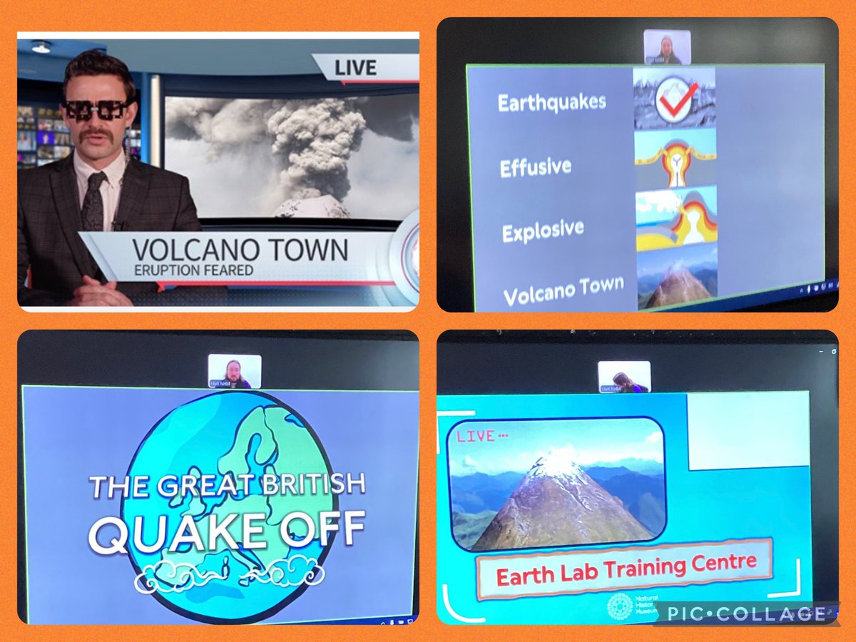 elms_five's tweet photo. Year 5 had fun exploring the exciting world of volcanoes and earthquakes and their effects on society in an interactive streamed show. Pupils became earth scientists in order to save the day! #enrichment @NHM_London https://t.co/bjfqTK1ItH