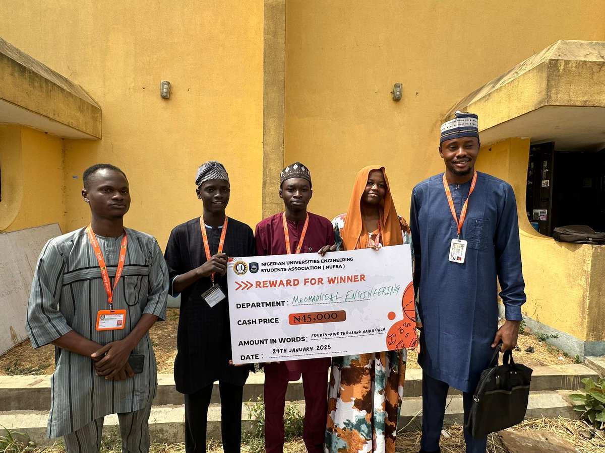 unilorinnimeche's tweet photo. The Mechanical Engineering Department has once again proven its excellence and resilience as our brilliant team emerged as the winners of the prestigious NIMC 3.0 competition. This remarkable achievement showcases the teamwork and commitment to excellence that define us.
#MechE https://t.co/cidWo1yUhW