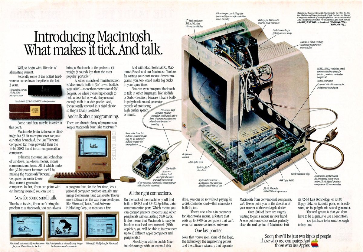 BasicAppleGuy's tweet photo. Apple unveiled the Macintosh 41 years ago today. https://t.co/pFANHktELT