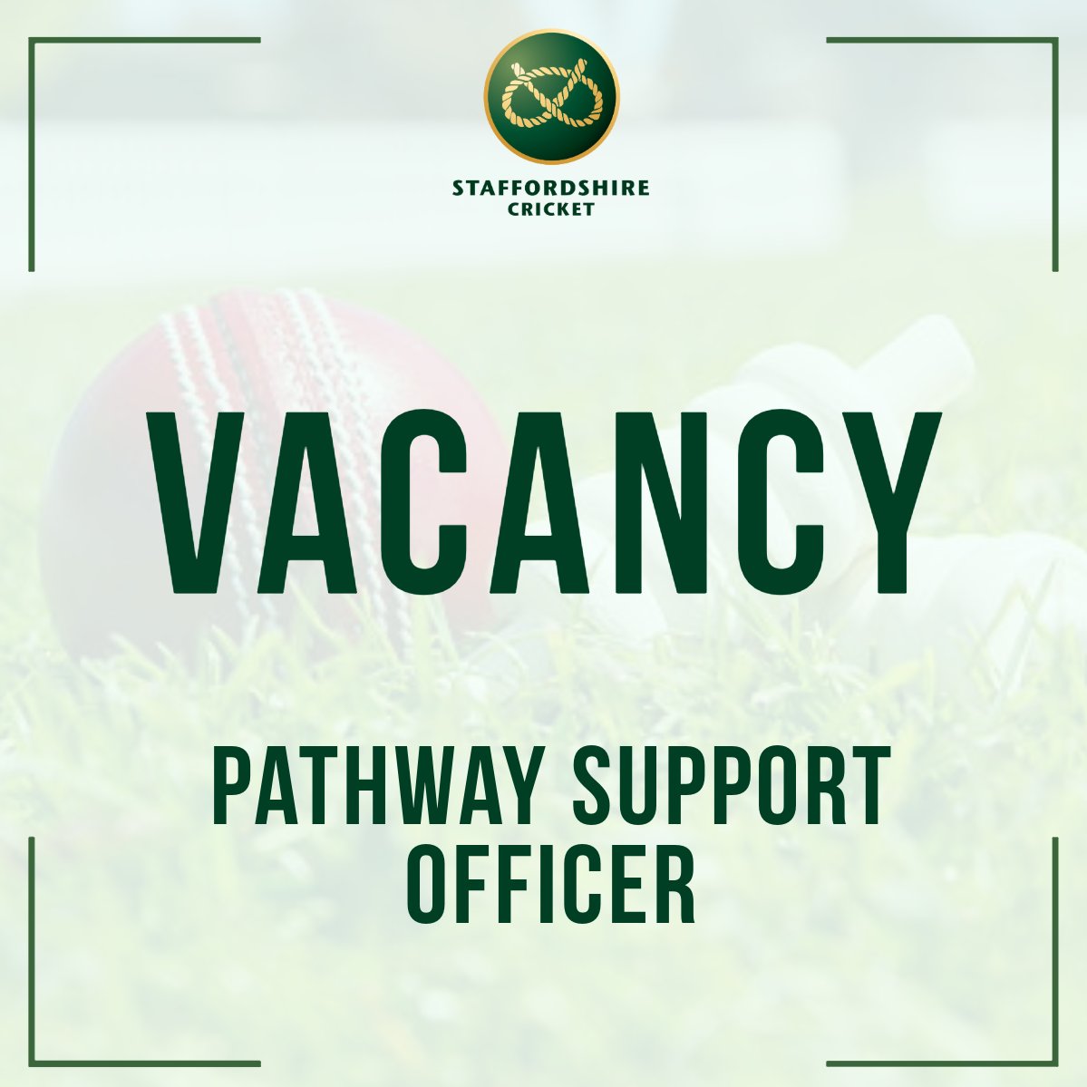StaffsCricket's tweet photo. Would you like to support one of the most successful national county cricket pathways?

We're looking for a Pathway Support Officer to join our team.

Follow link for more details: https://t.co/P2uNqaXX1K

Closing date: 7th Feb 2025 https://t.co/d5lVGnWEtW