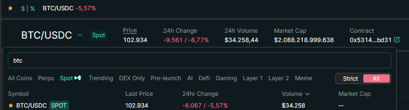 looks like shoku is testing BTC SPOT on Hyperliquid testnet 👀