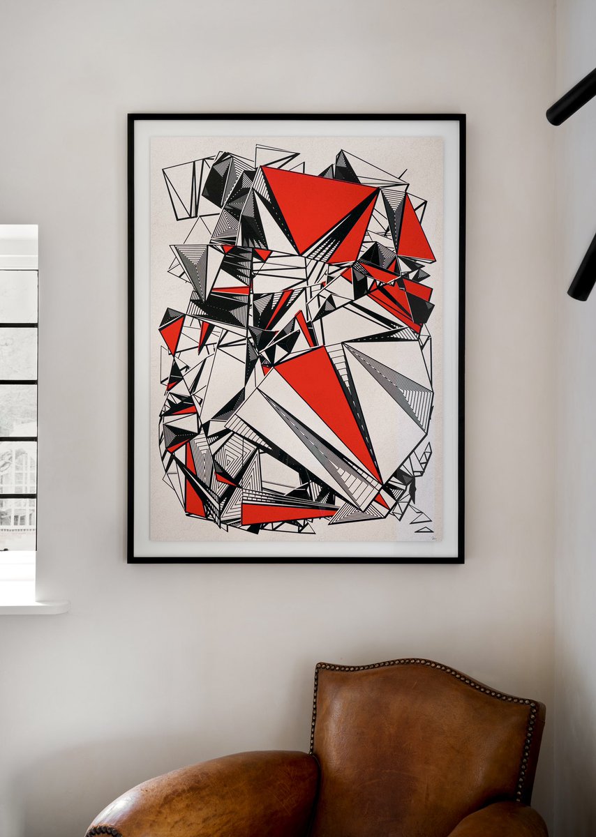 I’m super excited to soon be working with one of my favourite generative artists <a href="/mountvitruvius/">Anthony Hiley-Mann | MV</a> on his next launch with the <a href="/disruptive_art_/">The Disruptive Gallery</a>. This gorgeous Renders Game signed print hangs on my bedroom wall ^^