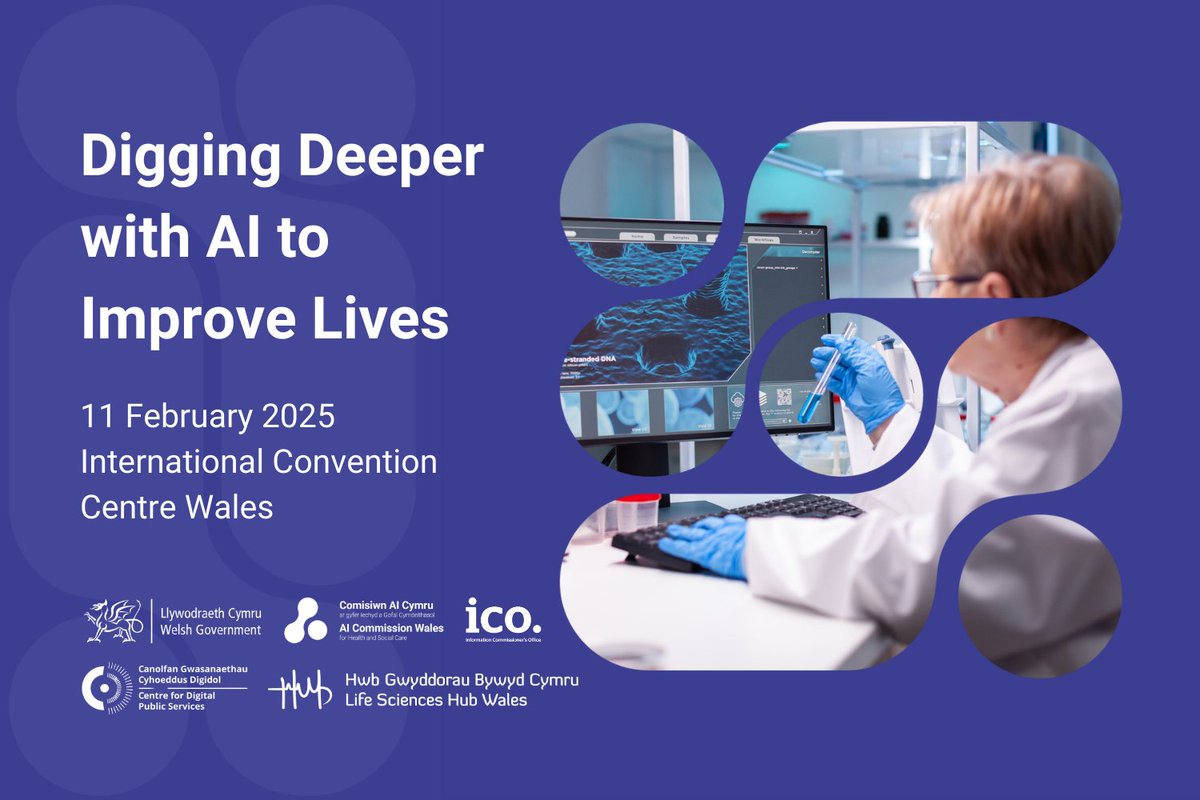 lshubwales's tweet photo. Speakers Confirmed for Digging Deeper with #AI to Improve Lives!

This exciting event will explore how safe and responsible AI can drive meaningful, positive impacts on people’s lives

Confirmed speakers include Mike Emery, Ian Hulme, Genevieve Liveley, Dr David Jarrom and Dr Rob Hughes

Find out more: https://t.co/HbUyYRArsY #AIHealthcareWales