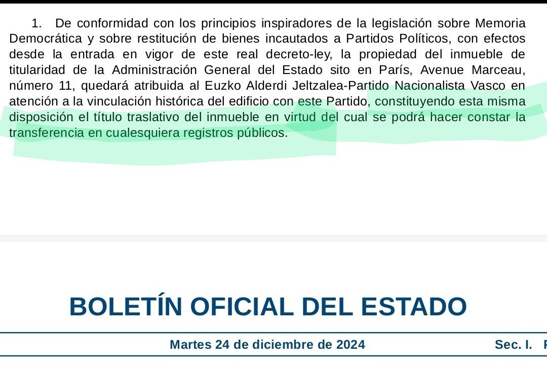 izanhuntsa's tweet photo. @geikielita Sabrías como sucede si hubieras leído que la propia disposición YA era traslativa y servía para poder inscribir el inmueble. Eso te pasa por creerte lo que el PP te ha contado y no informarte por ti mismo. Te dejo por aquí la parte interesante del decreto.  
P.D. El PP lo sabia https://t.co/6k5mV60C40