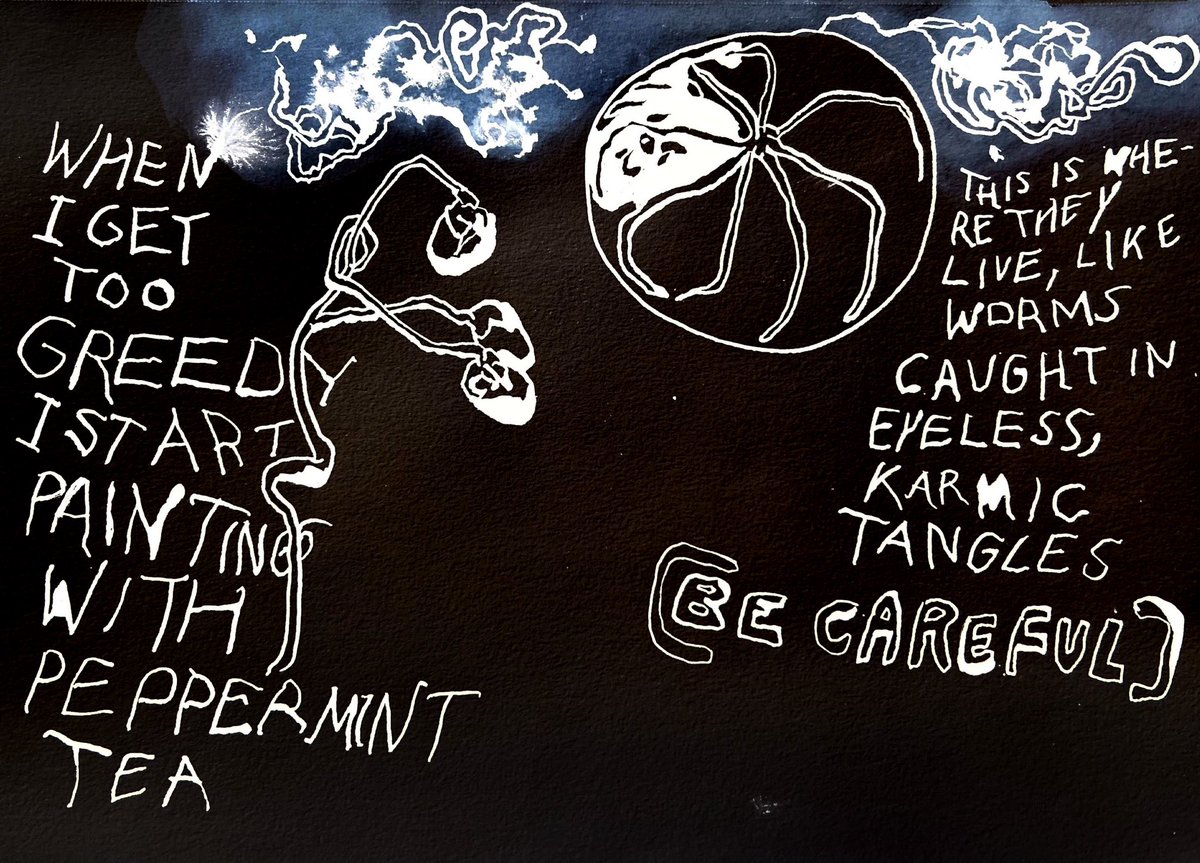geeeziee's tweet photo. ink on tea-stained paper, left-handed #art https://t.co/CxGBVSNJSq