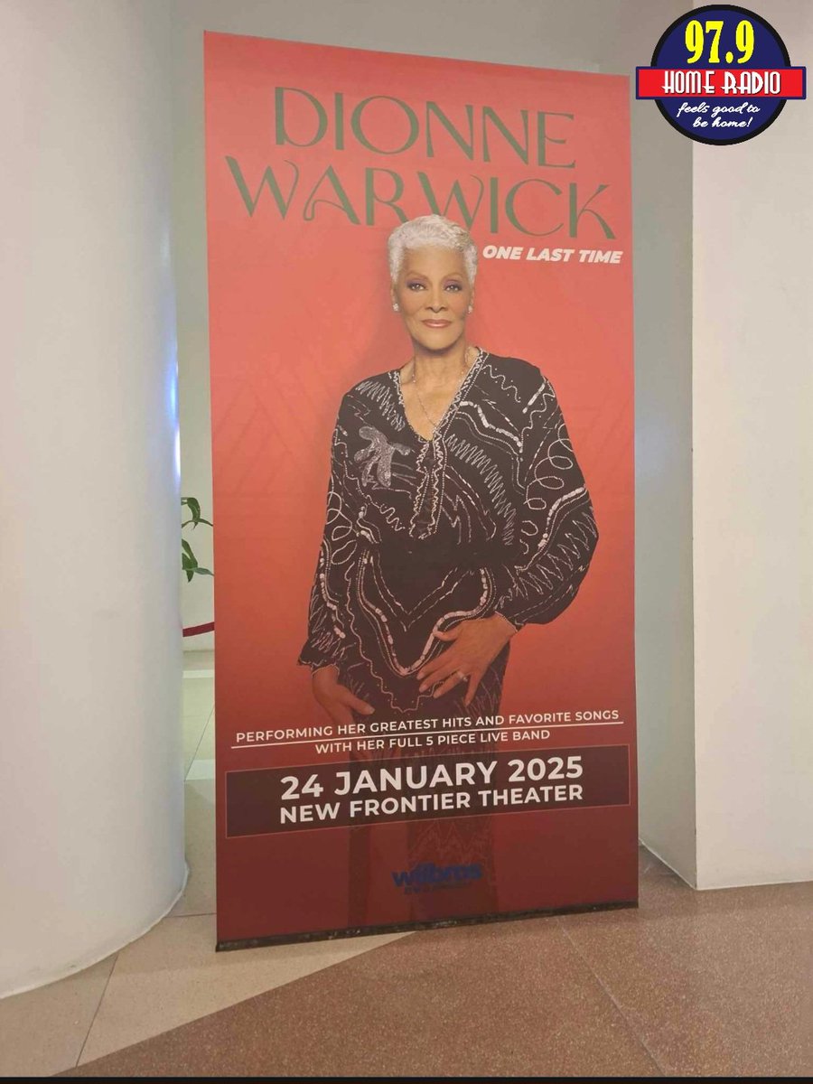 HomeRadio979's tweet photo. LOOK: Six-time Grammy winner and Legendary Hall of Famer Dionne Warwick performed her hit songs  “I'll Never Fall In Love Again", “That's What Friends Are For,”and many more at New Frontier Theatre.

Courtesy: Wilbros Live 

#DionneWarwick #OneLastTime #WilbrosLive https://t.co/mTFfXr3p3V