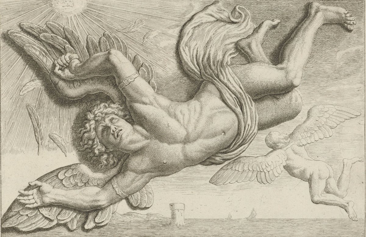 Reliëf met de val van Icarus boven de deur naar de Desolate Boedelkamer in het Stadhuis op de Dam.
Hubert Quellinus, 1719 - 1783.