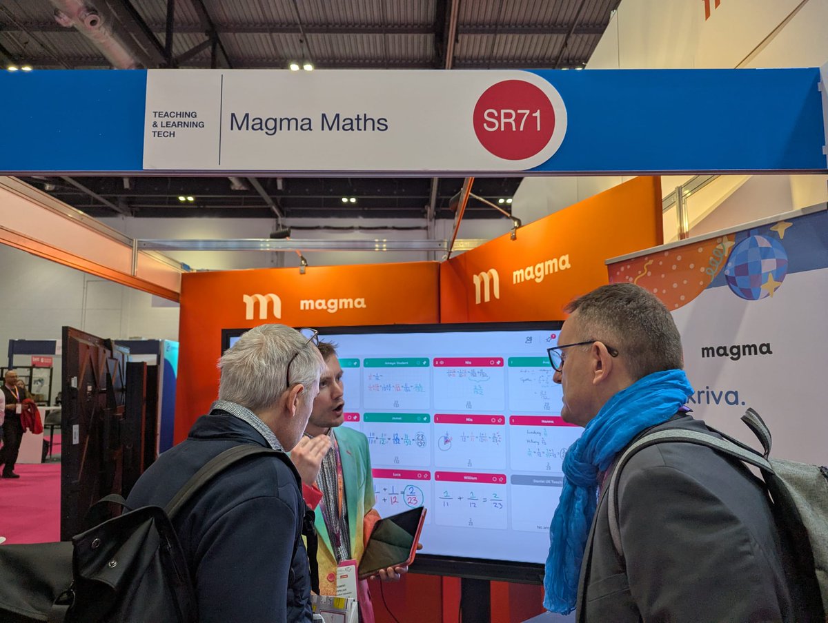 Découverte de Magma maths au #Bett2025 ⤵️
Application 🇸🇪 proposant des exercices de #mathématiques avec enregistrement de l'écriture et du script de l'élève sur sa tablette permettant de comprendre sa démarche intellectuelle et comprendre d'où viennent les erreurs.
#Ambition21