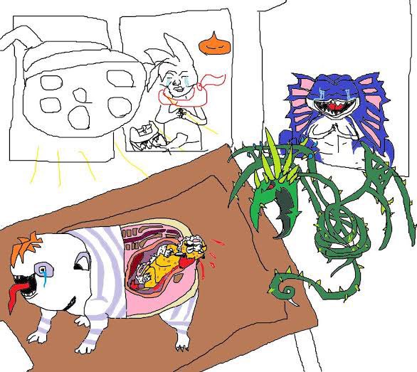 JKandDo0PEES's tweet photo. アメリカの殺人鬼が描いた絵みたいでたまらん
ニコ生時代の絵を集めて原画展やってくれ https://t.co/6JpwQZzye4