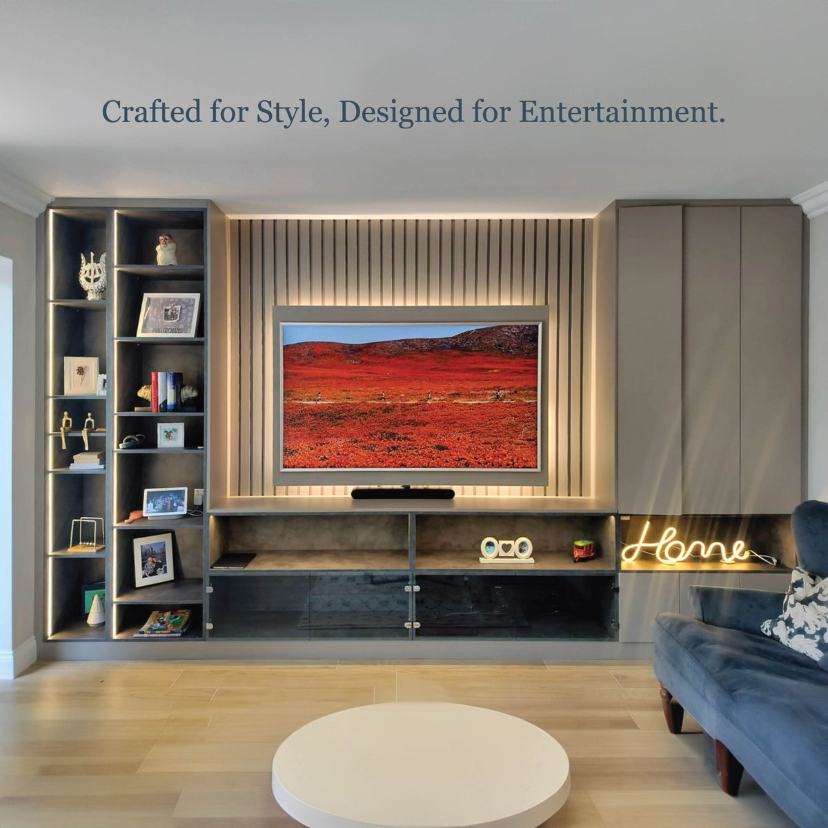 Upgrade Your Entertainment Space with Custom Elegance! 

We offer a free design visit to help you bring your vision to life. Ready to elevate your home entertainment? Contact us today!

#TVUnit #BespokeFurniture #FittedFurniture #LondonLiving #InteriorDesign #EntertainmentSpace