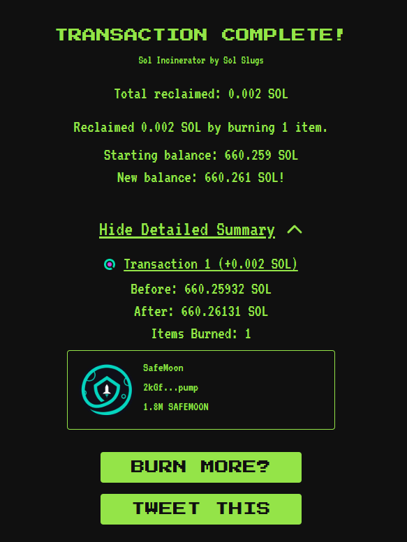 Okay, now that we wrapped up our weekly <a href="/DYORdotcom/">DYOR.com</a> twitter space.

Just did a buyback of 200 SOL on safemoon and burnt all of the tokens from the buyback (Worth $52k at the time)

Buy: solscan.io/tx/BTPrNNr9Px6…

Burn:
solscan.io/tx/5vwDd4FB36z…