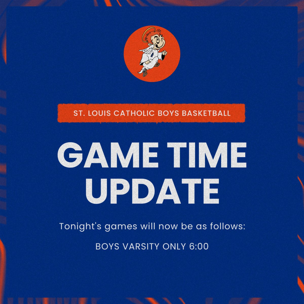 Please see update regarding tonight’s game.  Boys Varsity only at 6:00 pm at Reynaud Middle School.