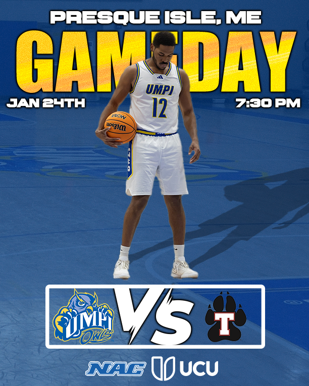 UMPIOwls (@umpiathletics) on Twitter photo GAMEDAY
Our Men's Basketball team plays the <a href="/TCTerriers/">Thomas Athletics</a> in a <a href="/nacathletics/">North Atlantic Conference (NAC)</a> home matchup.
Tip Off starts at 7:30, at the Wieden Gym in Presque Isle, Maine.
For Live video or stats, check out our website: owls.umpi.edu
#umpiowls GAMEDAY
Our Men's Basketball team plays the <a href="/TCTerriers/">Thomas Athletics</a> in a <a href="/nacathletics/">North Atlantic Conference (NAC)</a> home matchup.
Tip Off starts at 7:30, at the Wieden Gym in Presque Isle, Maine.
For Live video or stats, check out our website: owls.umpi.edu
#umpiowls
