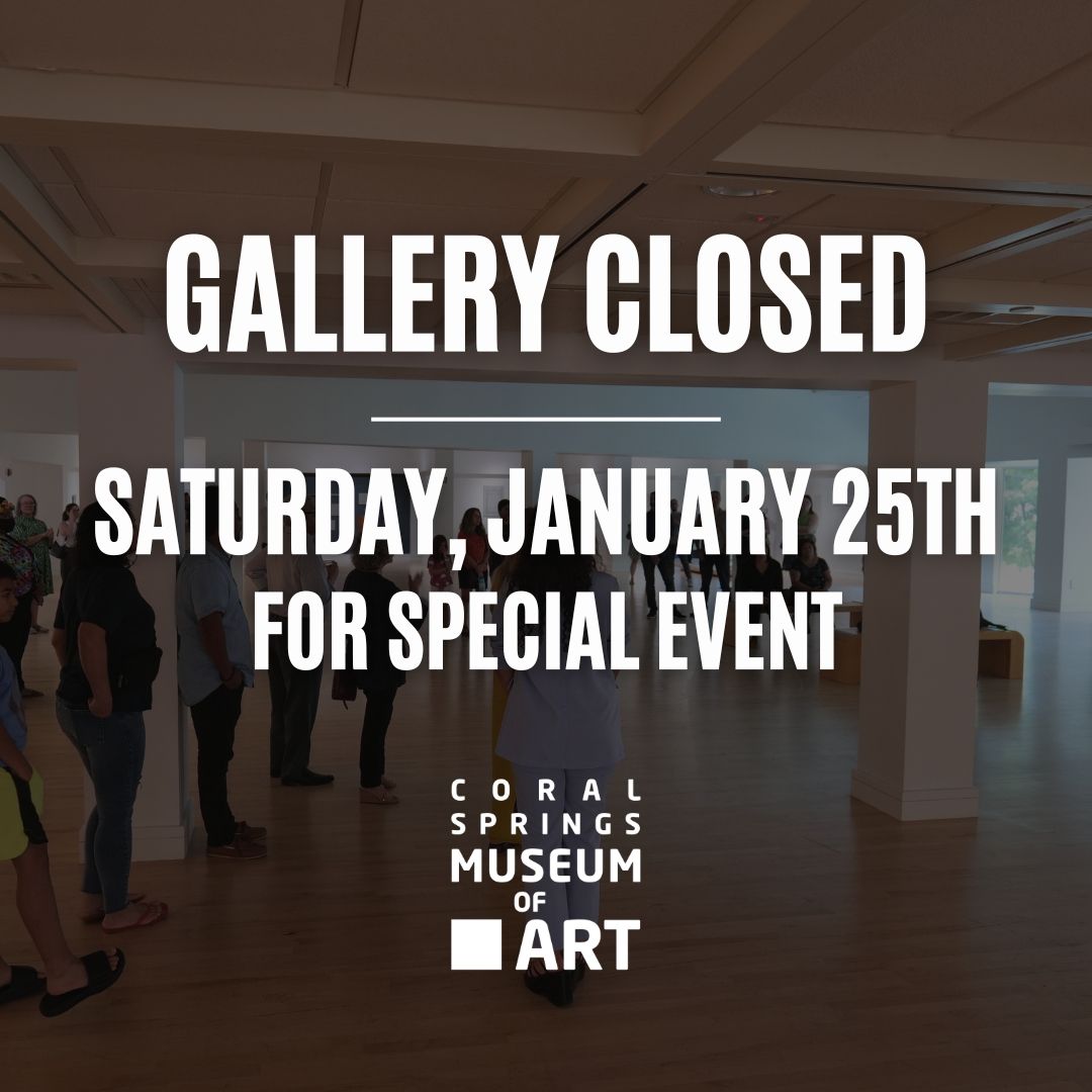 Our galleries will be closed on Saturday, January 25th, and will reopen on Tuesday, January 28th.