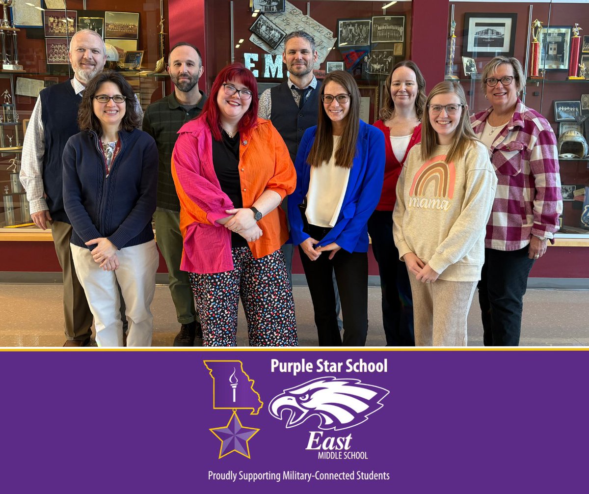 Congratulations are in order at East Middle School, as they've been named a Missouri Purple Star School for their support of military-connected students!
Learn more at east.joplinschools.org/military