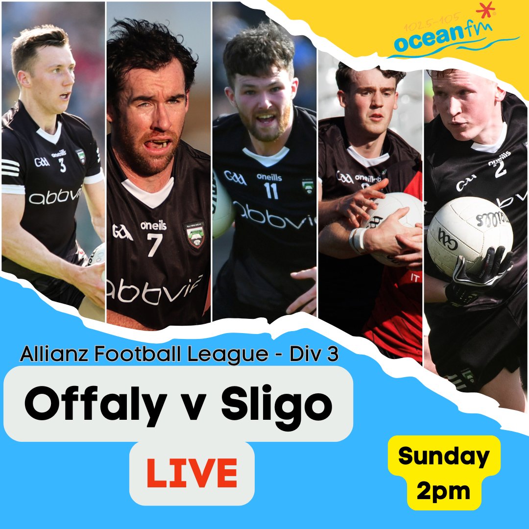 LIVE from Tullamore this Sunday - with Ocean FM Sport

In association with <a href="/oatesbreheny/">Oates Breheny Group</a> 

🎙️🎙️Liam Maloney &amp; Gerry McGowan
#GAA