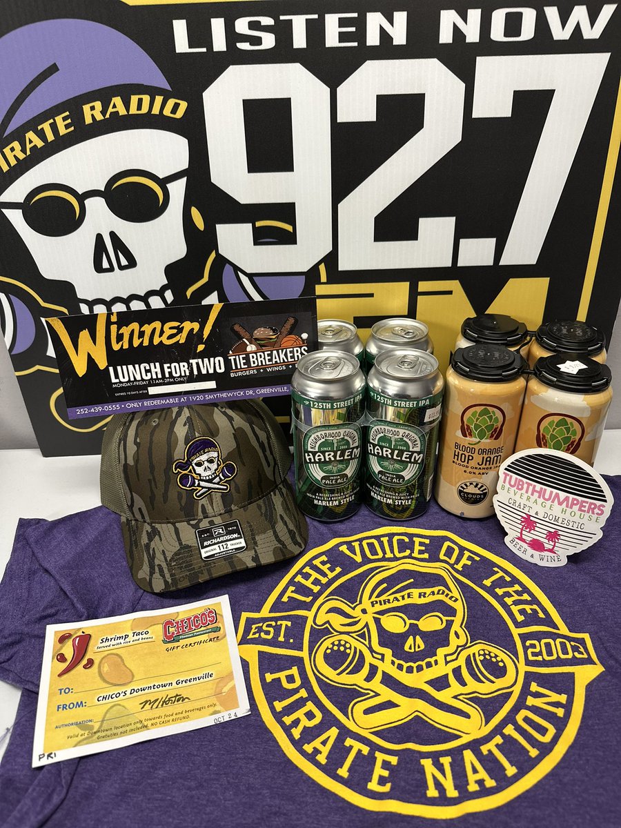 Pirate Radio ☠️ (@pr927fm) on Twitter photo 🚨GIVEAWAY ALERT🚨
RT & FOLLOW <a href="/PR927FM/">Pirate Radio ☠️</a> for a chance to win this #FreeBeerFriday prize package from tubthumpersbev.com. 21 & older only
#Stations4Winners🏴☠️ 🚨GIVEAWAY ALERT🚨
RT & FOLLOW <a href="/PR927FM/">Pirate Radio ☠️</a> for a chance to win this #FreeBeerFriday prize package from tubthumpersbev.com. 21 & older only
#Stations4Winners🏴☠️
