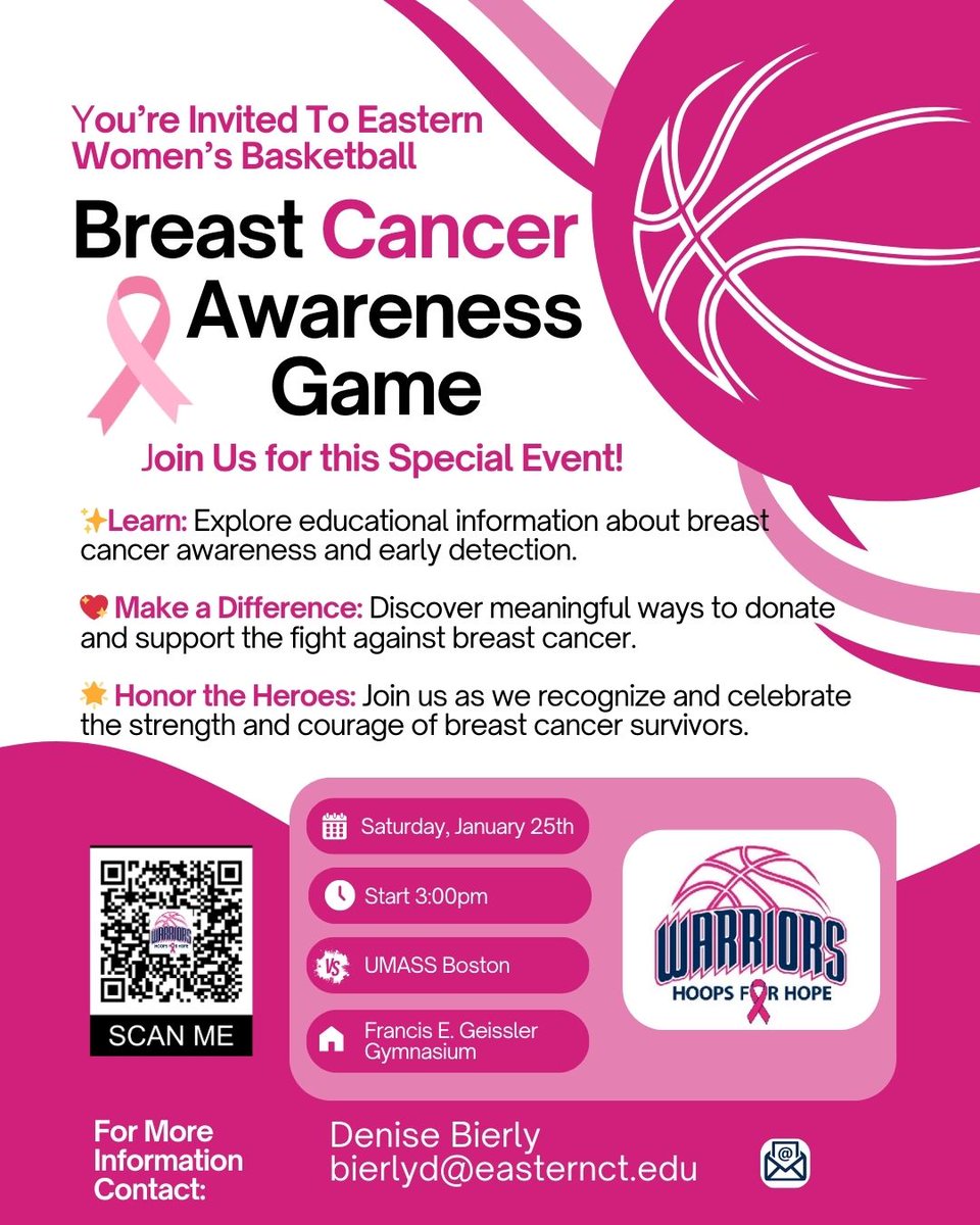 We are 1 day away from the Big Game to Fight Breast Cancer.  Please consider donating or attending the game to participate in this Fight!!!   #Hoopsforhope #goeast