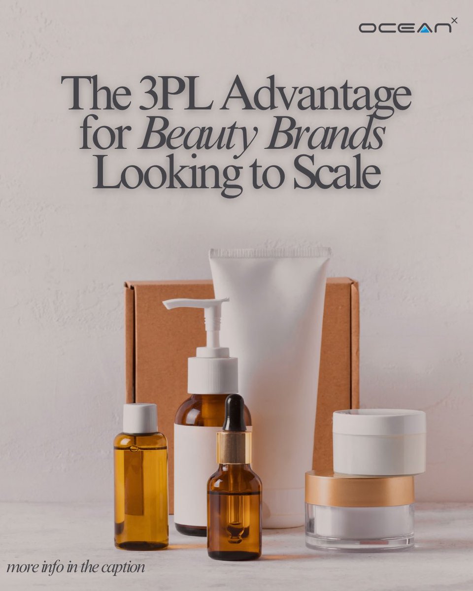Looking to scale your beauty brand? A 3PL partner can help! 

🌟 Expert handling &amp; packaging  
🌟 Compliance with industry standards  
🌟 Faster delivery for happier customers  

Ready to grow? Contact us at sales@oceanx.com

#BeautyBrand #3PL #Ecommerce