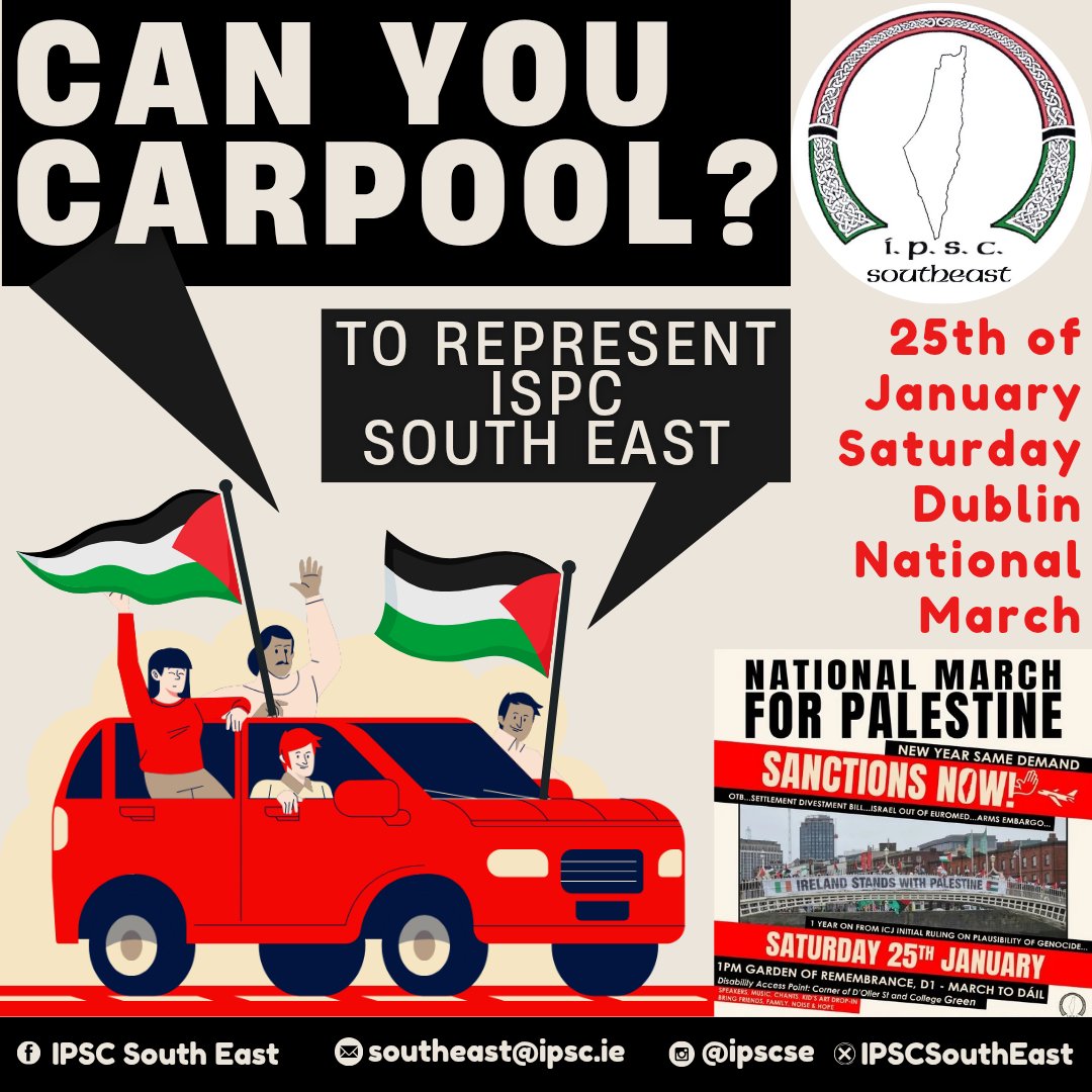 IPSCSouthEast's tweet image. South East @ipsc48 National March assembly point:
GPO
D1
12.45PM
25.01.25
SANCTIONS NOW!
PASS THE #OTB, DIVESTMENT BILL &amp;amp; ARMS EMBARGO BILL!
NO WEAPONS THROUGH IRISH AIRSPACE!
NO TO THE ANTI-PALESTINIAN IHRA DEFINITION OF ANTISEMITISM!
END ISRAELI APARTHEID!
#Palestine 
#bds