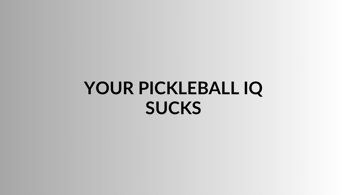 franklyunaware's tweet photo. Your pickleball IQ is terrible.

So is mine but this is about you.  Self reflection comes later.

I bet pickleball IQ is not even something you’ve ever heard of or thought about.

Right?

Well the truth is you need to.

It’s a major asset if you can get a handle on it.

But first we need to identify what pickleball IQ means.  How is it defined and how do you improve it.

Let’s get after it!

Pickleball IQ is broadly defined as how you react to different situations on the court. 

Are you shifting with your partner at the kitchen, are you driving or dropping at the appropriate time, do you speed the ball up unnecessarily, or one of a hundred other things.

Are you making good decisions on the court.

The answer for 92% of you is no. 

If you’re reading this and think you fall into the other 8%, keep reading to find out why you’re wrong.

Now that we have a baseline for what pickleball IQ is, how do we correct it?

It’s not instinctual for most people.

It has to be a conscious decision time and time again until it becomes natural.

Think about it like this.

When you’re driving your car and the light turns yellow, you instinctively speed through the intersect… wait I mean gradually slow down 😏.

You get it.

Driving is second nature, we don’t think about pressing the gas or the break or putting on our blinker to turn. 

Pickleball needs to be the same way.

When your partner gets pulled out wide from a cross court dink, you have to slide to cover the middle AND THEN shift back if he hits his shot back across the court.

OR.

If you return the ball down the line, you need to cover the line and let your partner cover the middle.

How you learn these things is you get beat on them a few times and then you realize “oh, maybe I shouldn’t let him do that again”.

There’s not a magic wand here.

You have to respond to the shots your opponents are going to hit but the trick is to think logically.

I know that’s tough for most of you.

Where is the most likely spot for your opponent to hit the next shot?

What part of the court is open due to your opponent’s shot?

React to those factors and your pickleball IQ will skyrocket.

When you get really good, you start being able to predict these things ahead of time and you just naturally know where the next ball is going to be.

Next time you’re on the court, think about your pickleball IQ.

The #1 thing is to be honest with yourself.

What needs work and how can you improve it.

With love,

The CEO of Pickleball

PS - my pickleball IQ is a 7 which is in the bottom 99th percentile so I know nothing.