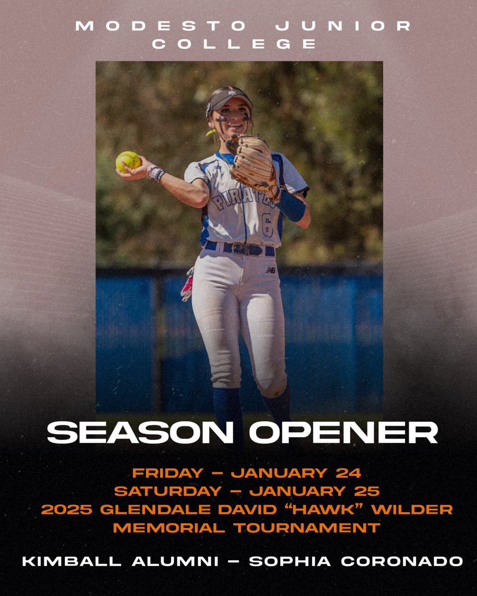 KimballSoftball's tweet photo. Good luck to former Kimball player Sophia Coronado as she starts her sophomore season at Modesto JC today! #OceAJagwaysAJag https://t.co/cHp0dfkT8F