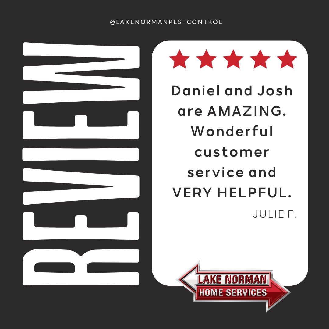 Meet our rockstar team! 🌟 Daniel and Josh show what exceptional service looks like every day. Experience the Lake Norman difference for yourself!

lakenormanpest.com

#CustomerService #LocalBusiness #HomeServices #ExceptionalTeam