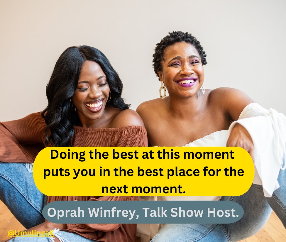 Doing your best today positions you for even greater success tomorrow. Each moment is an opportunity to build Africa's future through investment and growth. <a href="/Oprah/">Oprah Winfrey</a>