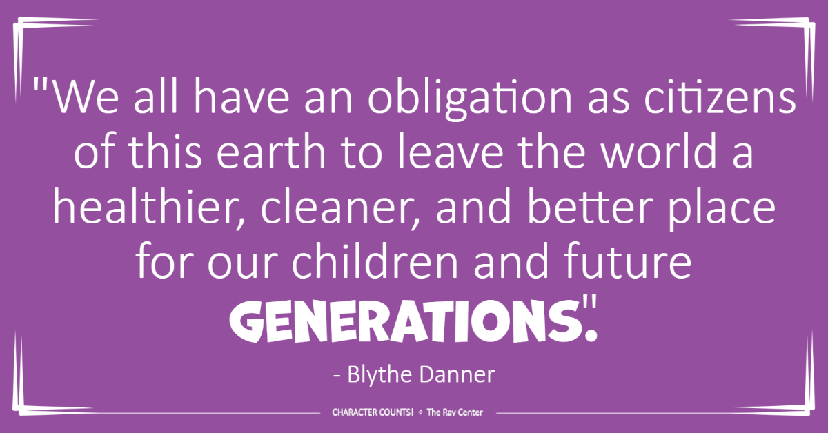 TheRayCenter's tweet image. Show #goodcitizenship by making conscientious choices in your daily life. 💜♻️🌎 #CharacterCounts