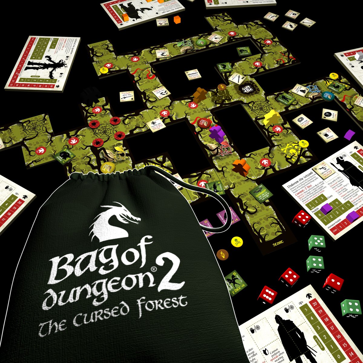 YOU DON'T FIND THIS GAME... IT FINDS YOU! 🎲🕵️‍♂️ But if you haven't got your wits about you, you'll probably die. 💀 Another brave but foolish adventurer bites the dust. ⚔️ You might think you have what it takes, but #BagOfDungeon will test you. 💪 Go on! We dare you!  #BoardGames