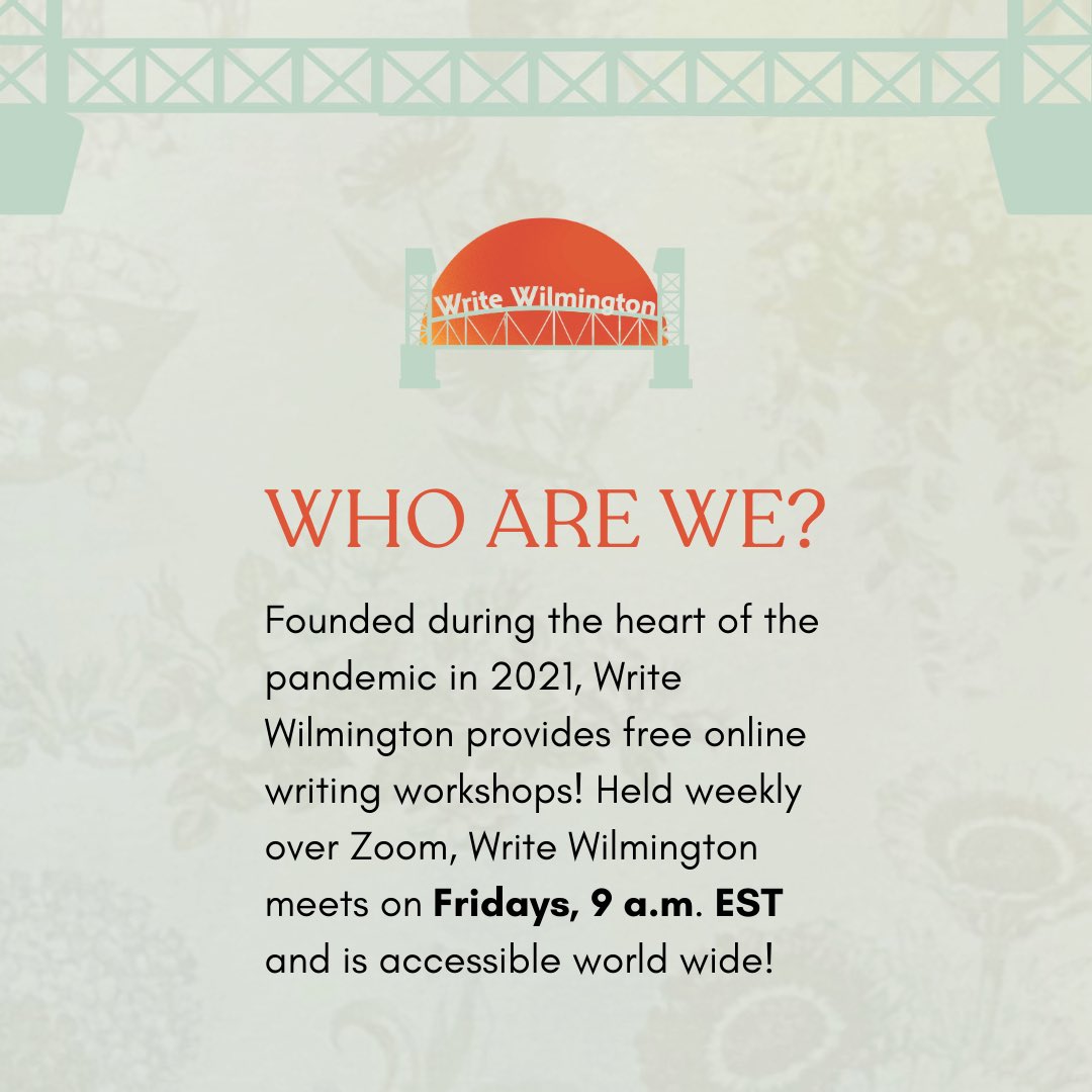 WriteWilmington's tweet photo. Happy January everyone! Write Wilmington is back for its eighth season, and we are so excited to announce our new theme, Nine Poems! (cont) https://t.co/cLjahMXMrY