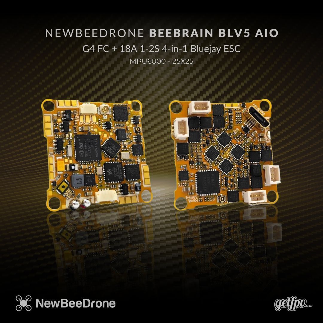 GetFPV's tweet image. 𝗡𝗲𝘄𝗕𝗲𝗲𝗗𝗿𝗼𝗻𝗲 𝗕𝗲𝗲𝗕𝗿𝗮𝗶𝗻 𝗕𝗟𝗩𝟱: Micro drone beast. ExpressLRS + Smart VTX + STM32G474 MCU in a 25x25 package. Precision engineering that&apos;ll make your tiny build scream. Future is now! buff.ly/40ttv1p  

#MicroDrone #FPVTech  #newbeedrone #beebrain #fpv