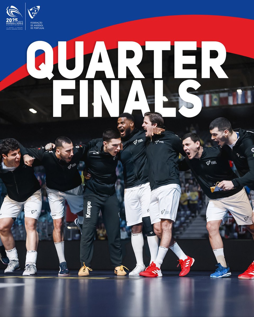 POR-TU-GAL🔥

What a season for Portuguese handball!

First time to defeat Spain in a championship ever✅

First time in top 8 at the World Championship ever✅
#handball