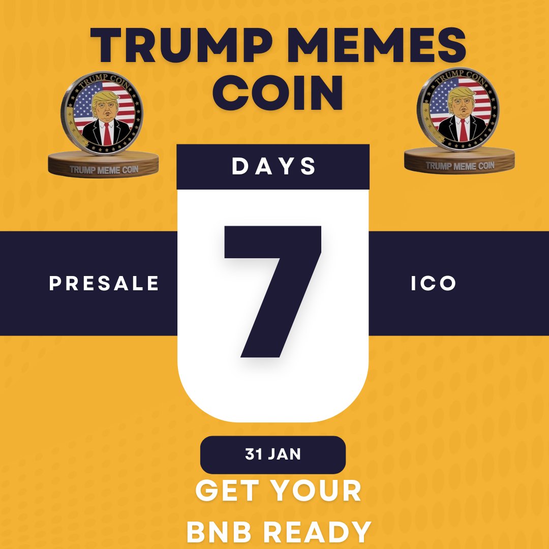 Trumpmemescoin's tweet photo. Are you ready for the big launch....
#trumpmemescoin
#trump https://t.co/jQJPZchVsr