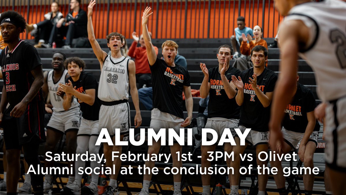 Our annual Alumni Day is right around the corner - February 1st! The Hornets take on Olivet at 3pm with an alumni social following the game. Please register through the link below! 

kzoo.edu/alumni/basketb…