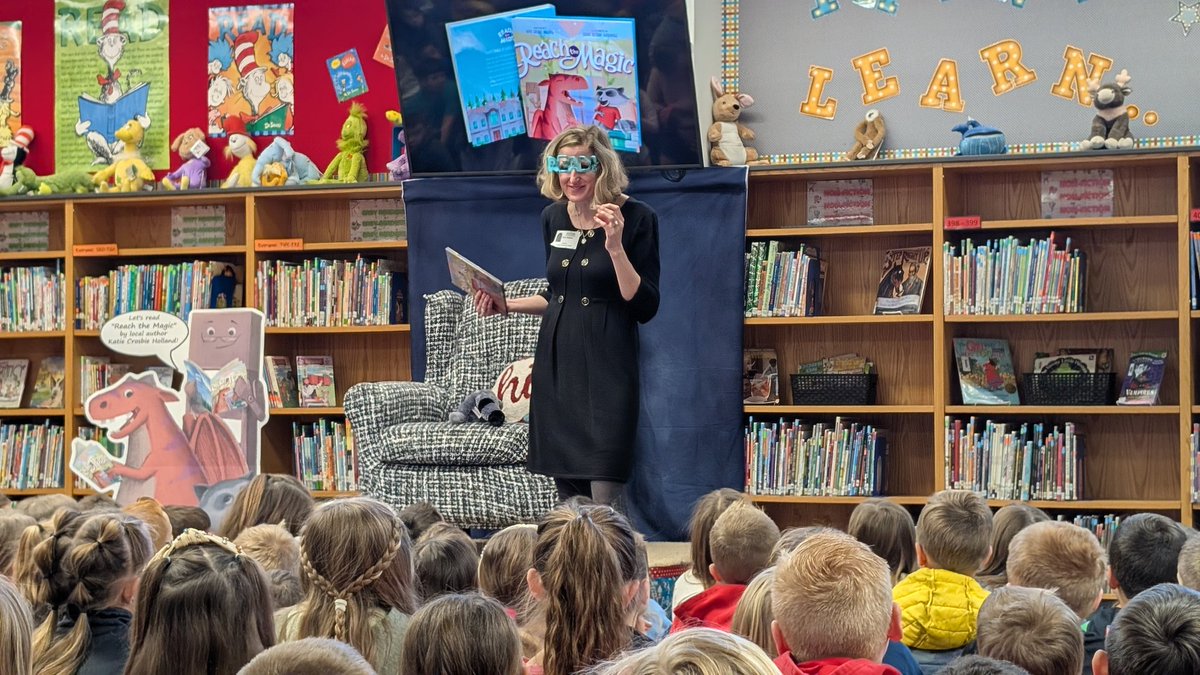 More celebration of books! Author visit from Katie Crosbie Holland.  Reading is FUN! <a href="/EaglesatHES/">Holliday Elementary</a>