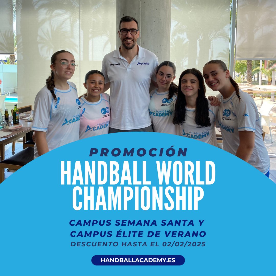 hbacademyspain's tweet photo. ✌️ En 𝐇𝐚𝐧𝐝𝐛𝐚𝐥𝐥 𝐀𝐜𝐚𝐝𝐞𝐦𝐲 seguimos superándonos.

‼️ Descuento de 10€ en el 𝐂𝐚𝐦𝐩𝐮𝐬 𝐝𝐞 𝐒𝐞𝐦𝐚𝐧𝐚 𝐒𝐚𝐧𝐭𝐚 y descuento de 50€ en el 𝐂𝐚𝐦𝐩𝐮𝐬 𝐝𝐞 𝐕𝐞𝐫𝐚𝐧𝐨 hasta el 𝟐 𝐝𝐞 𝐟𝐞𝐛𝐫𝐞𝐫𝐨 𝐝𝐞 𝟐𝟎𝟐𝟓. https://t.co/bOxSLLxnoe