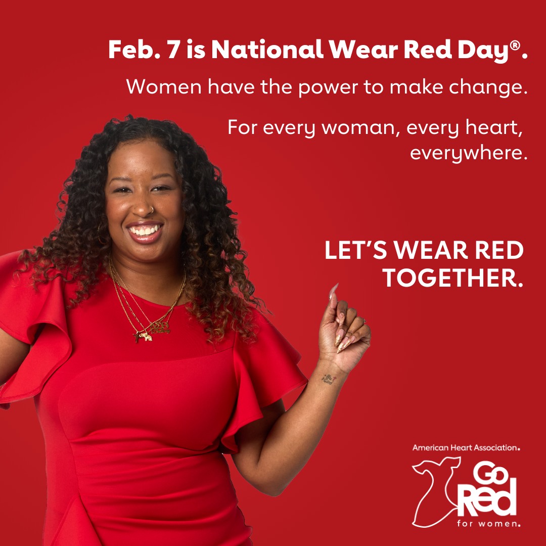 AHAMissouri's tweet image. We're just 2 weeks away from turning Missouri RED to raise awareness of women's heart health! Let's wear red together on Feb. 7th! #GoRedMO #GoRedSTL #wearredday