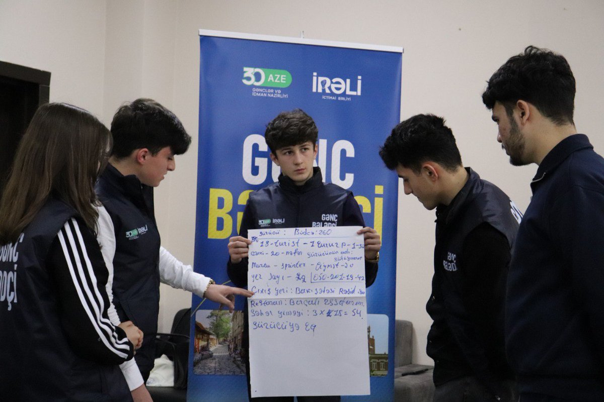 officialmys's tweet photo. #Qrant müsabiqəsi çərçivəsində “Gənc bələdçi” layihəsi keçirilib. 
Ətraflı: https://t.co/naeKdcixIP

#AZEyouth #AzərbaycanGəncləri #AZEgrant2024 #birkimibirlikdə #GənclərTəşkilatları #İRƏLİ https://t.co/zNKfydINiI