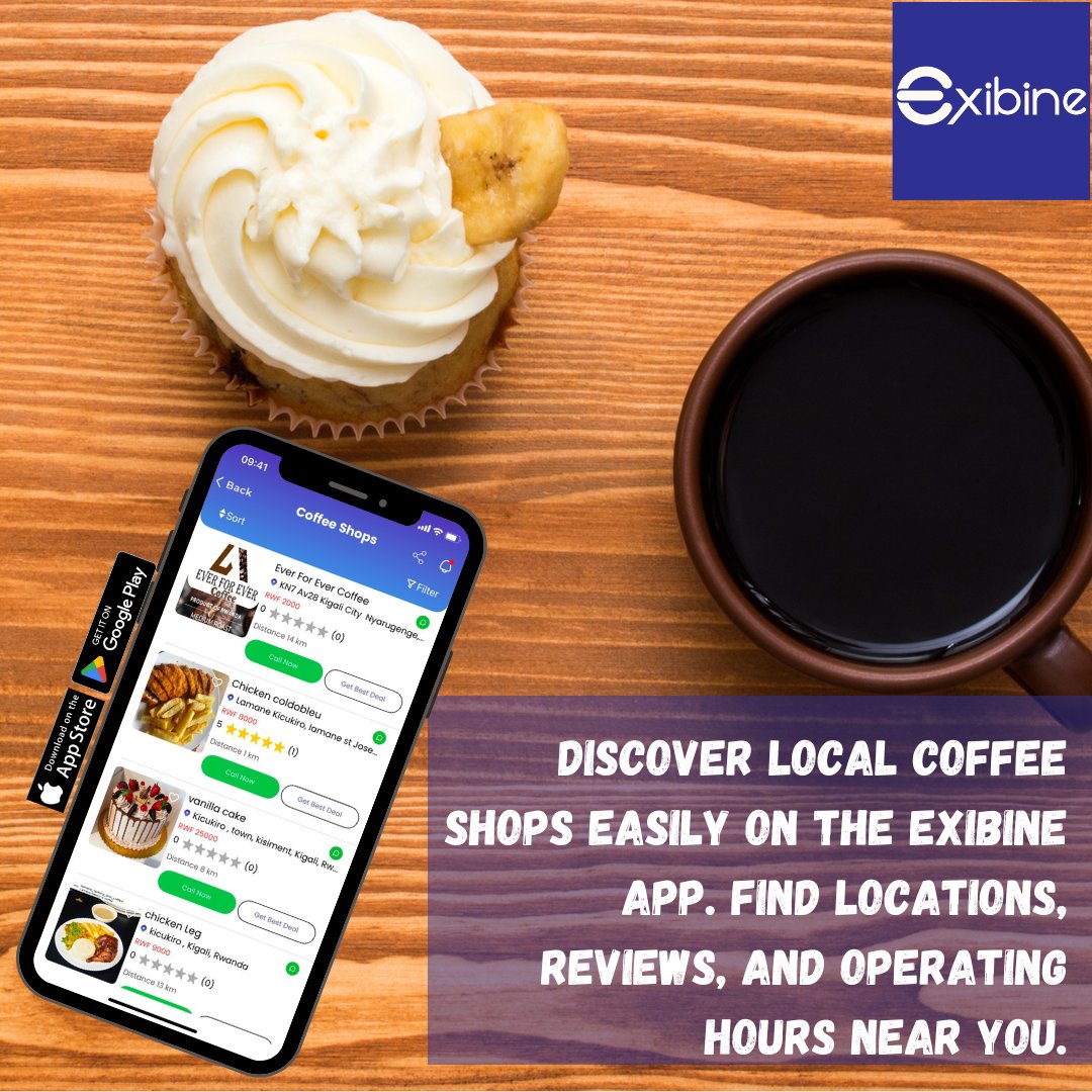 Exibine_'s tweet photo. Craving your favorite coffee, a night out at the bar, or a cozy meal at a top restaurant?  Find them all around you with just a tap on the Exibine App!  Explore the best spots, check reviews, and enjoy convenience like never before. Download now and start exploring!
#exibine https://t.co/RI7VeLmDuV