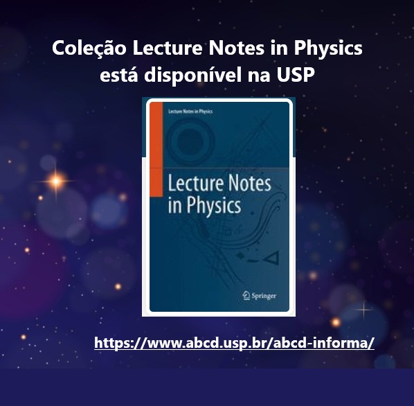 abcdusp's tweet image. A USP ABCD acaba de assinar as Coleções Lecture Notes da Springer
O link geral: link.springer.com
Lecture Notes in Physics (LNP)
Link para acesso à lista de títulos dessa coleção: springer.com/series/5304/bo…
@abcdusp #lecturenotes #bibliotecasusp #física #physics