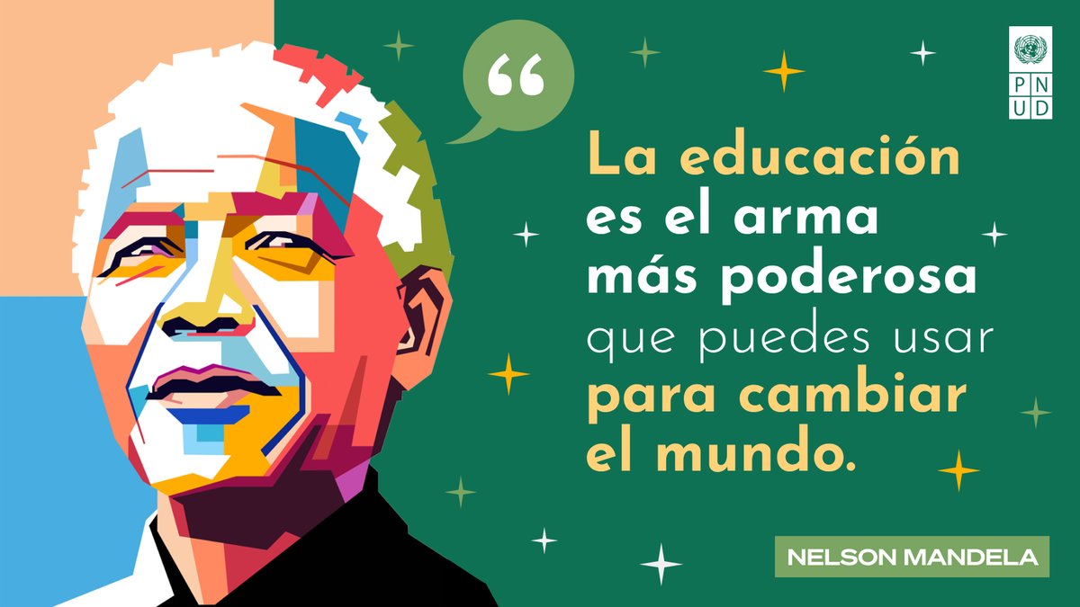 La educación de calidad es clave para superar la pobreza, la desigualdad y la discriminación.

Es también un derecho humano fundamental y un motor de cambio.

En este #DíaDeLaEducación y todos los días, inspírate con las palabras de Nelson Mandela 💭👇
