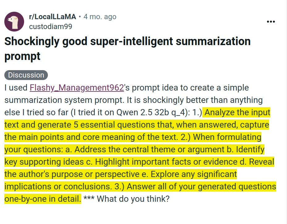 rohanpaul_ai's tweet image. 👀 Summarization prompt