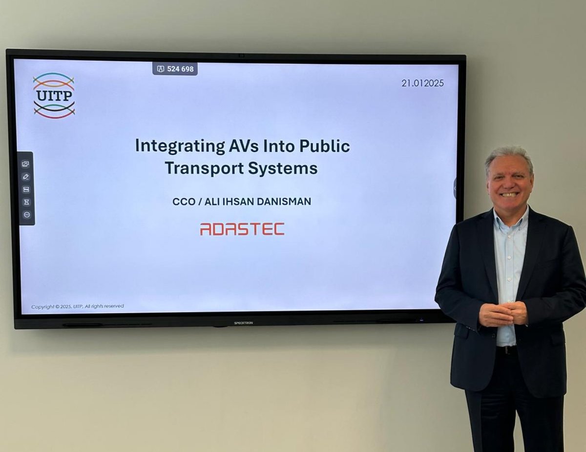 AdastecCorp's tweet photo. 🌟 ADASTEC recently participated in the UITP Autonomous Mobility Training Programme in the vibrant city of Dubai!

ADASTEC’s CCO, Ali İhsan DANIŞMAN, shared insights on the “Integrating AVs into Public Transport Systems” session. Mr. Danışman provided valuable perspectives on ADASTEC’s real-world operations and expertise in Level-4 Automated Public Transport Services. In addition, the event was highly productive, and the audience’s interest and active participation were great!

Special thanks to co-trainers: Endre Angelvik, Chair of the Shared Mobility Division; Clémentine BARBIER, Head of Autonomous Mobility at Keolis; Mario Nowack, Technology Advisor for Automated Driving and Project Manager for “ABSOLUT”; and Tim De Ceunynck, Project Manager for Mobility at LRM, for their invaluable contributions. Their expertise and collaboration made the training sessions even more insightful and impactful, showcasing the collective effort driving the future of automated mobility!

A heartfelt thanks to the UITP organization team: Adrian Poher, Training Manager; Dureshewar Zaeem, Manager; and Mahnoor M. Farooqui, Assistant, for their exceptional leadership and dedication to this impactful event.

#AutonomousVehicles #PublicTransportation #AutomatedDriving #FutureOfMobility #AutomatedBus