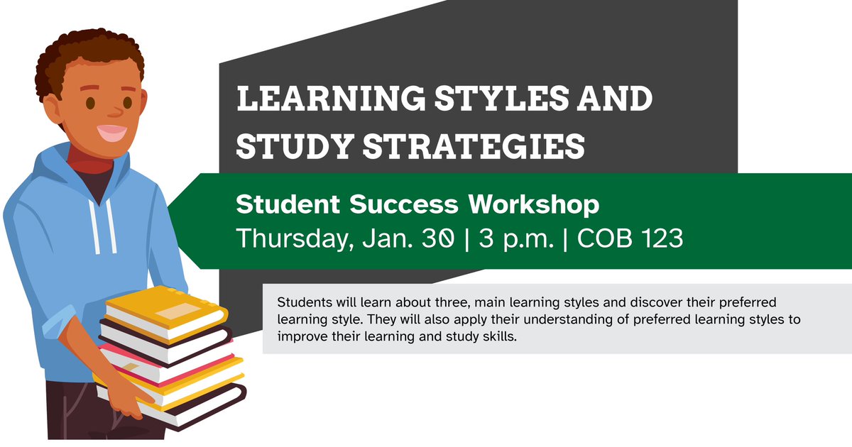 ENMUAdvising's tweet photo. The first Student Success workshop for the spring semester is January 30th. Remember to RSVP via the link. #ENMU https://t.co/UNnL9wnJK9
