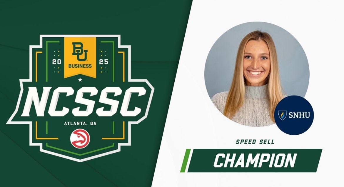 Congrats to our Captain Syd Devries on winning 1st place in the Speed Sell competition at the National Collegiate Sports Sales Championship! 

We’re very proud of you Syd!