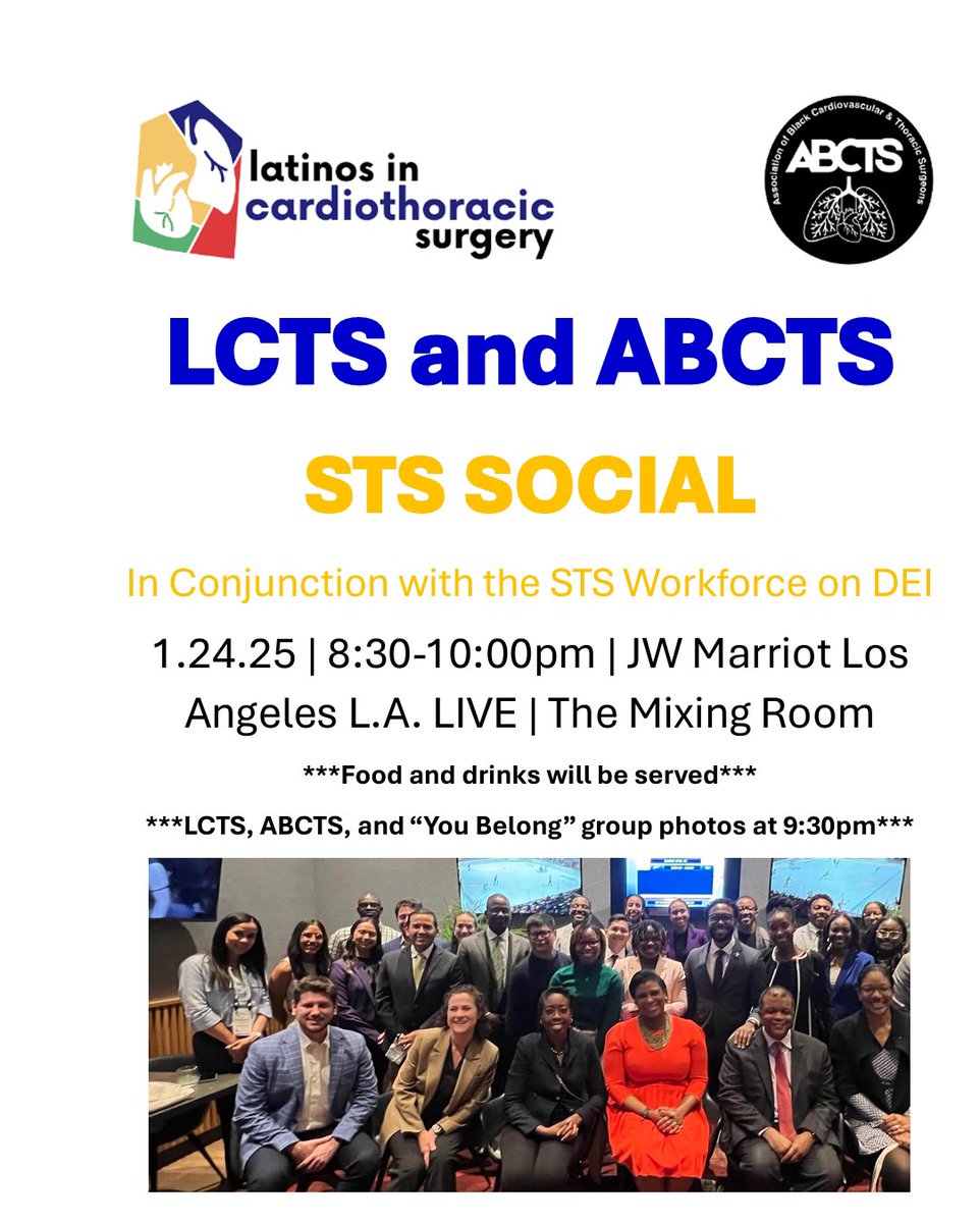 Sara Pereira MD (@saraj_pereira) on Twitter photo Please join us at #STS2025 tonight!! <a href="/ABCTS_1999/">ABCTS</a> <a href="/LatinoCTS/">Latinos in Cardiothoracic Surgery</a> <a href="/STS_CTsurgery/">The Society of Thoracic Surgeons</a> Please join us at #STS2025 tonight!! <a href="/ABCTS_1999/">ABCTS</a> <a href="/LatinoCTS/">Latinos in Cardiothoracic Surgery</a> <a href="/STS_CTsurgery/">The Society of Thoracic Surgeons</a>