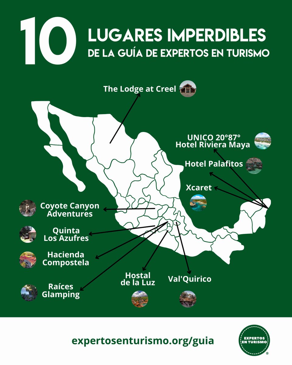 Descubre los 10 lugares imperdibles de México según la Guía de Expertos en Turismo 📷📷. Vive experiencias únicas y planifica tu próxima aventura
expertosenturismo.org/guia
#GuíaExpertosEnTurismo